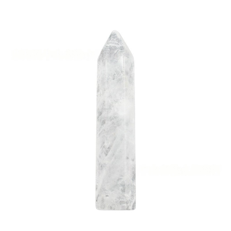 10X50MM Single Pointed Hexagonal Prism Gemstone Beads No Hole for Making Jewelry Home office Decoration