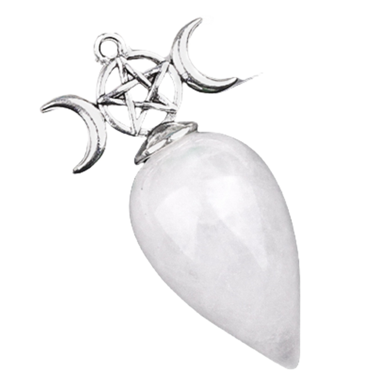 Waterdrop Antique Silver Stone Pendulum & Pendant for Making Jewelry