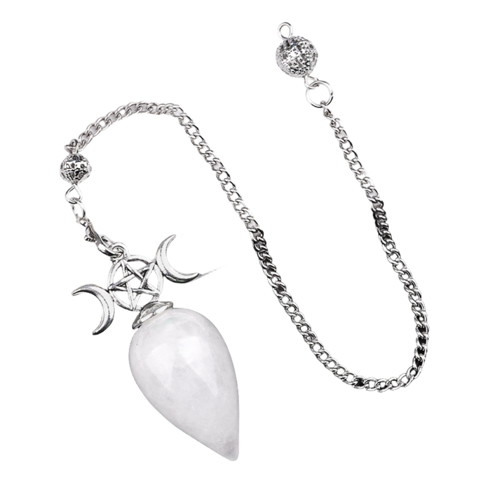 Waterdrop Gemstone Pendant Pendulum  for for Dowsing, Spiritual Pointed Crystals for Witchcraft Supplies, Divination Tools #SP1902