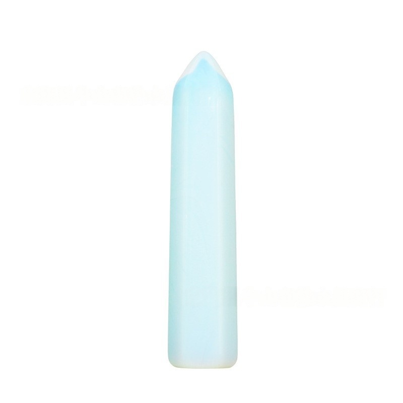 10X50MM Single Pointed Hexagonal Prism Gemstone Beads No Hole for Making Jewelry Home office Decoration