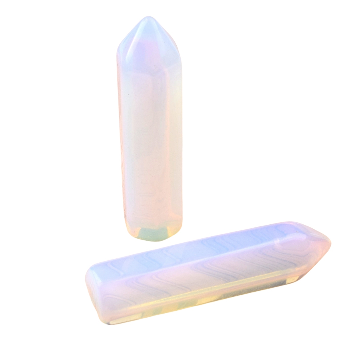 8X32MM Single Pointed Hexagonal Prism Beads No Hole