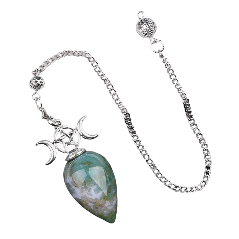 Waterdrop Gemstone Pendant Pendulum  for for Dowsing, Spiritual Pointed Crystals for Witchcraft Supplies, Divination Tools #SP1902