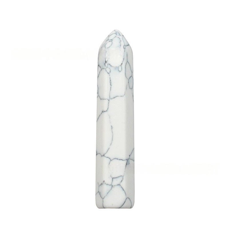 10X50MM Single Pointed Hexagonal Prism Gemstone Beads No Hole for Making Jewelry Home office Decoration