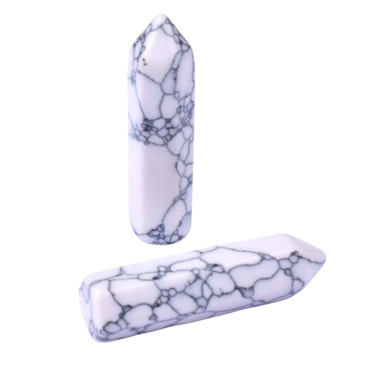 8X32MM Single Pointed Hexagonal Prism Beads No Hole
