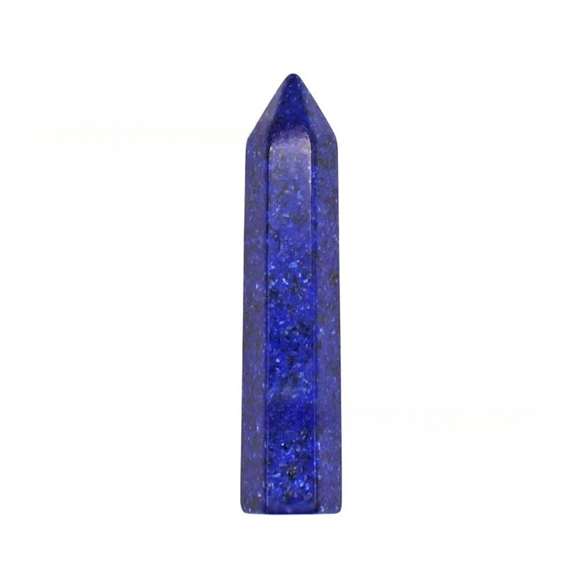 10X50MM Single Pointed Hexagonal Prism Gemstone Beads No Hole for Making Jewelry Home office Decoration