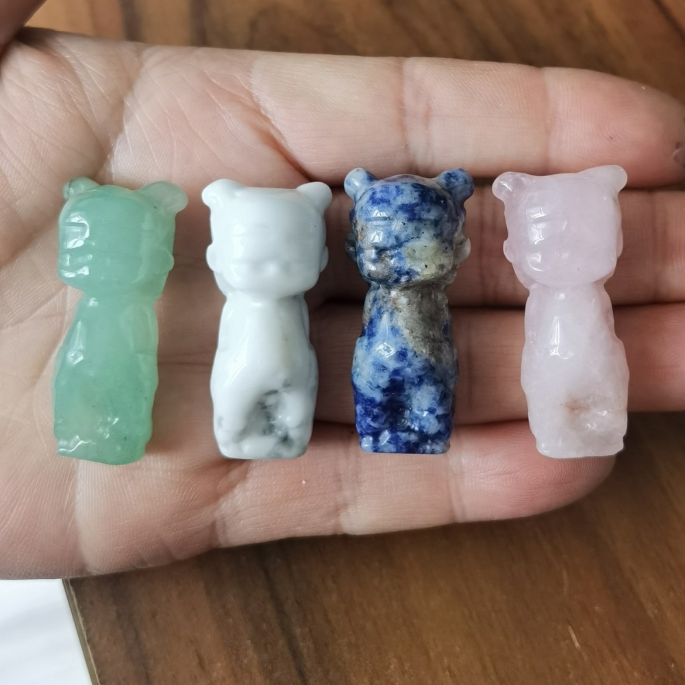 Handmade Craved Nezha Gemstone for Home Decoration-Customized 