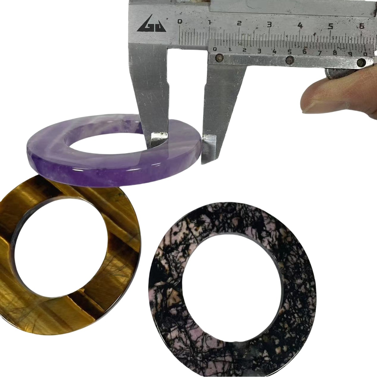 Customized 60MM Flat Circle Gemstone (60X12X6MM) for Making Jewelry