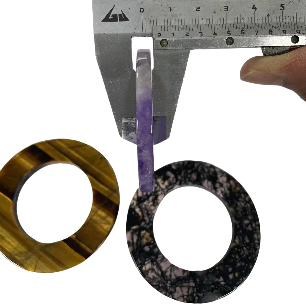 Customized 60MM Flat Circle Gemstone (60X12X6MM) for Making Jewelry