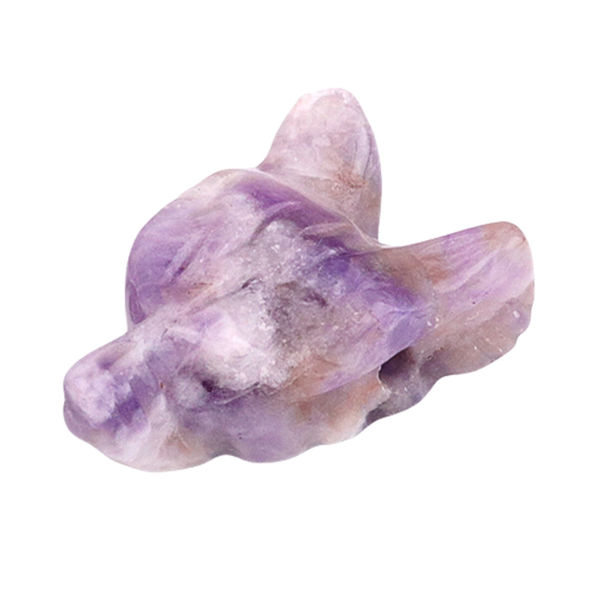 Handmade Craved 1.0Inch Gemstone Wolf Head  for Making Jewelry  Drilled 2.0MM Side Hole Animal Ornamentfor Home & Office Decoration