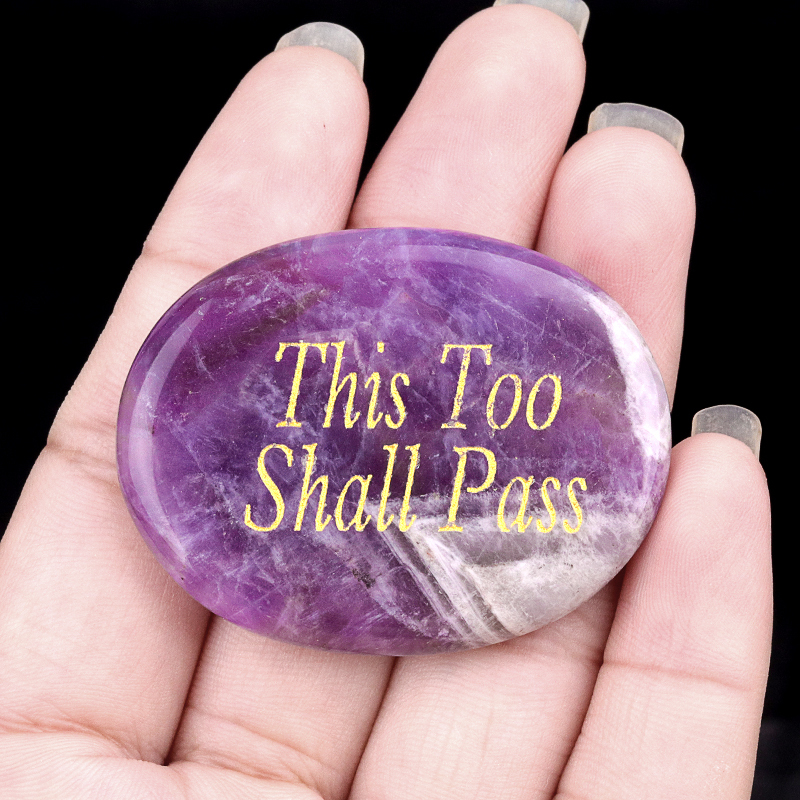 Thumb Worry Stone for Anxiety Stress Relief Chakra Crystals Oval Gemstone Meditation Home Decor Valentines Day Gift