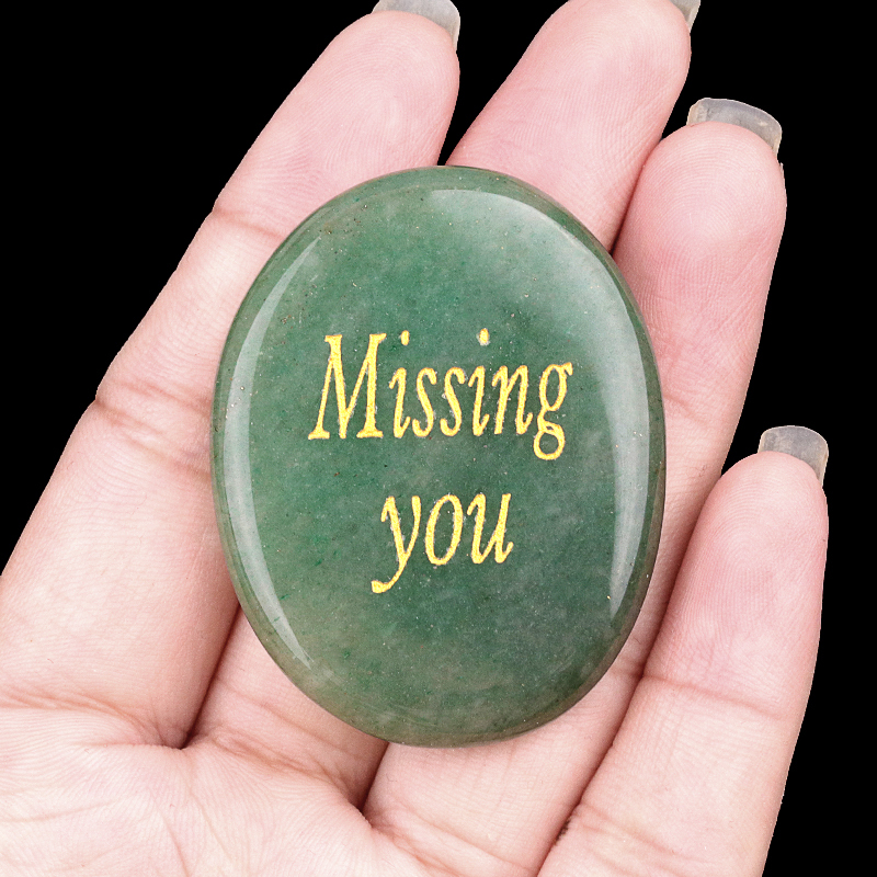 Thumb Worry Stone for Anxiety Stress Relief Chakra Crystals Oval Gemstone Meditation Home Decor Valentines Day Gift