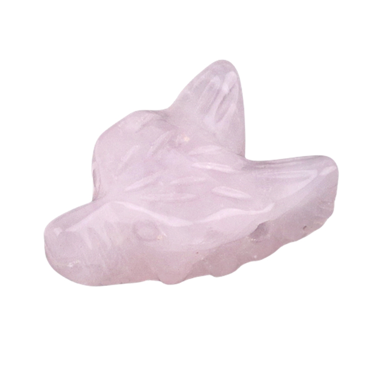 Handmade Craved 1.0Inch Gemstone Wolf Head  for Making Jewelry  Drilled 2.0MM Side Hole Animal Ornamentfor Home & Office Decoration