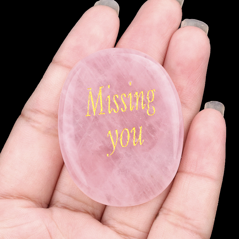 Thumb Worry Stone for Anxiety Stress Relief Chakra Crystals Oval Gemstone Meditation Home Decor Valentines Day Gift