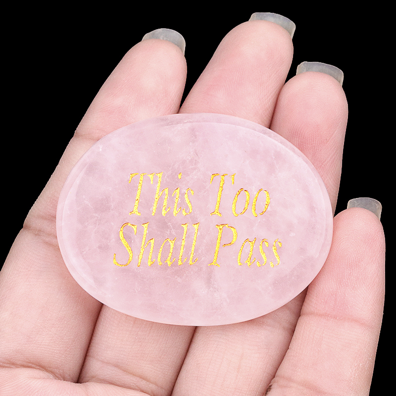 Thumb Worry Stone for Anxiety Stress Relief Chakra Crystals Oval Gemstone Meditation Home Decor Valentines Day Gift