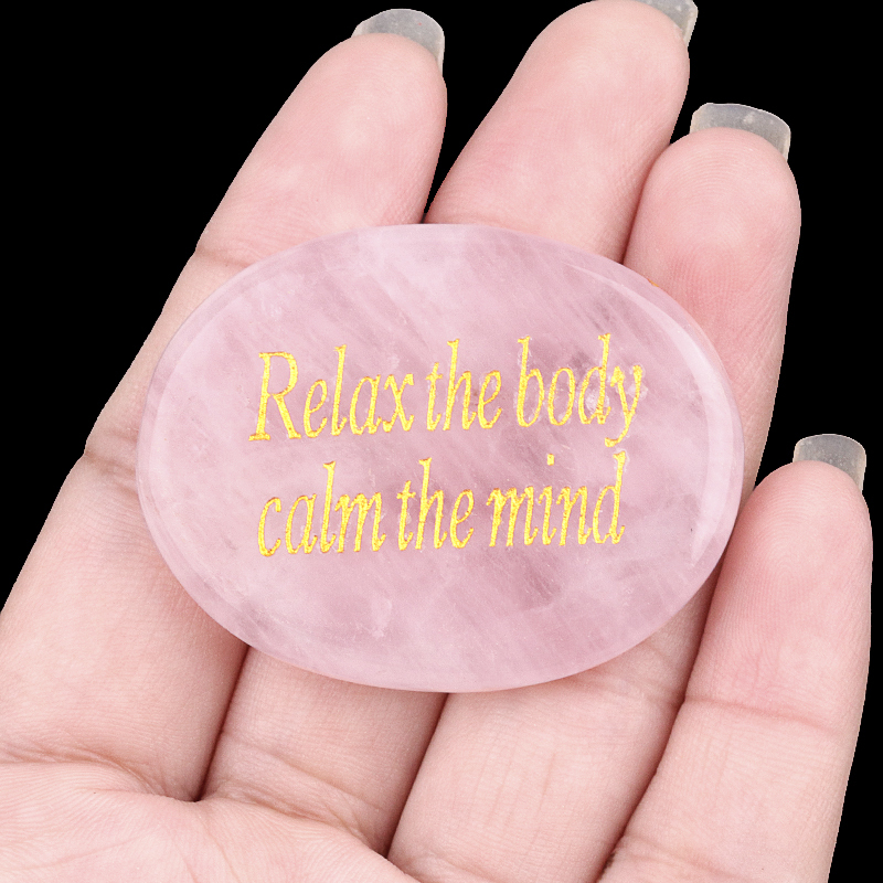Thumb Worry Stone for Anxiety Stress Relief Chakra Crystals Oval Gemstone Meditation Home Decor Valentines Day Gift