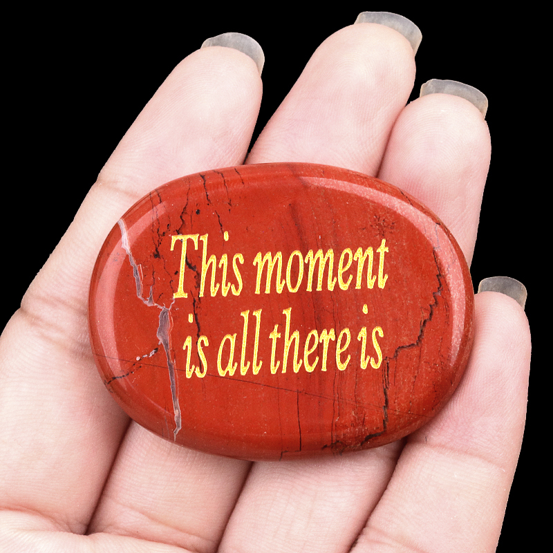 Thumb Worry Stone for Anxiety Stress Relief Chakra Crystals Oval Gemstone Meditation Home Decor Valentines Day Gift