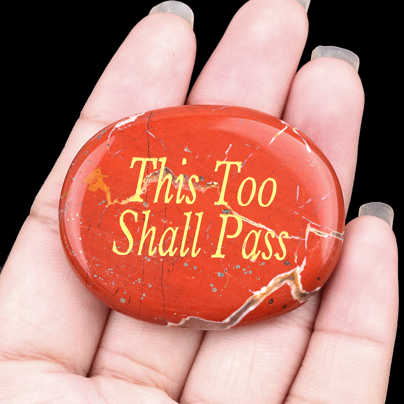 Thumb Worry Stone for Anxiety Stress Relief Chakra Crystals Oval Gemstone Meditation Home Decor Valentines Day Gift
