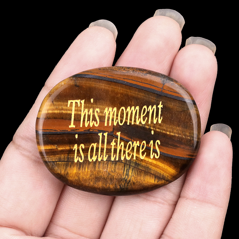 Thumb Worry Stone for Anxiety Stress Relief Chakra Crystals Oval Gemstone Meditation Home Decor Valentines Day Gift