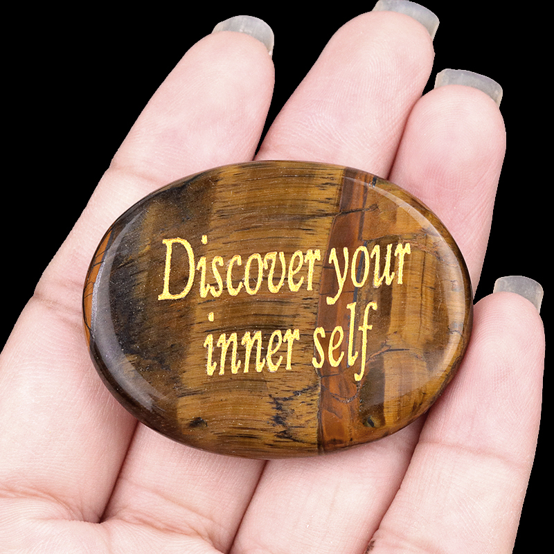 Thumb Worry Stone for Anxiety Stress Relief Chakra Crystals Oval Gemstone Meditation Home Decor Valentines Day Gift