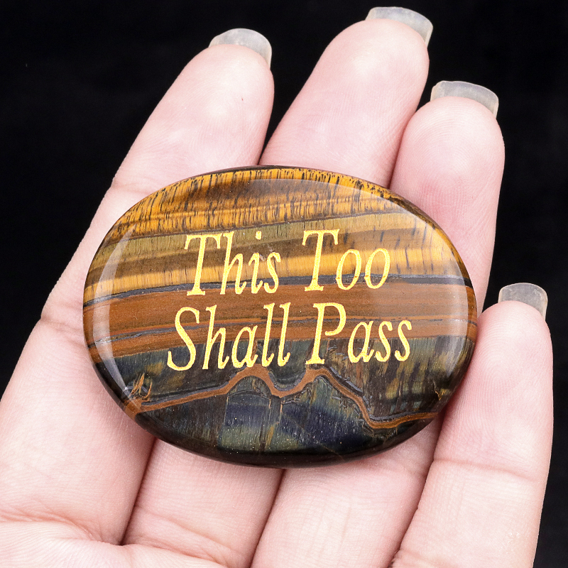 Thumb Worry Stone for Anxiety Stress Relief Chakra Crystals Oval Gemstone Meditation Home Decor Valentines Day Gift