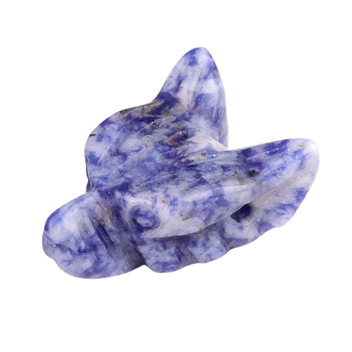 Handmade Craved 1.0Inch Gemstone Wolf Head  for Making Jewelry  Drilled 2.0MM Side Hole Animal Ornamentfor Home & Office Decoration