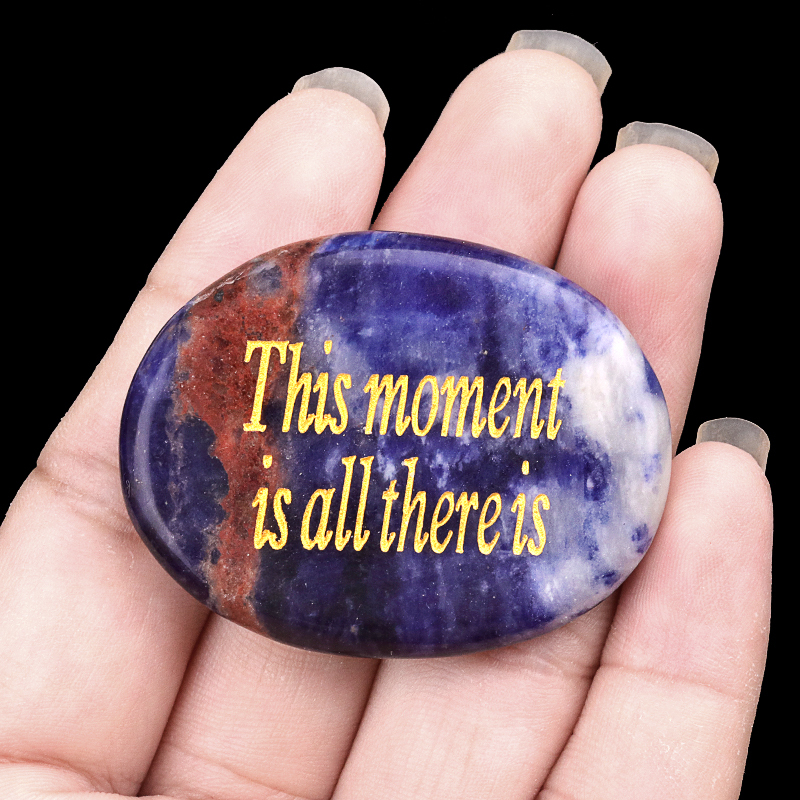 Thumb Worry Stone for Anxiety Stress Relief Chakra Crystals Oval Gemstone Meditation Home Decor Valentines Day Gift