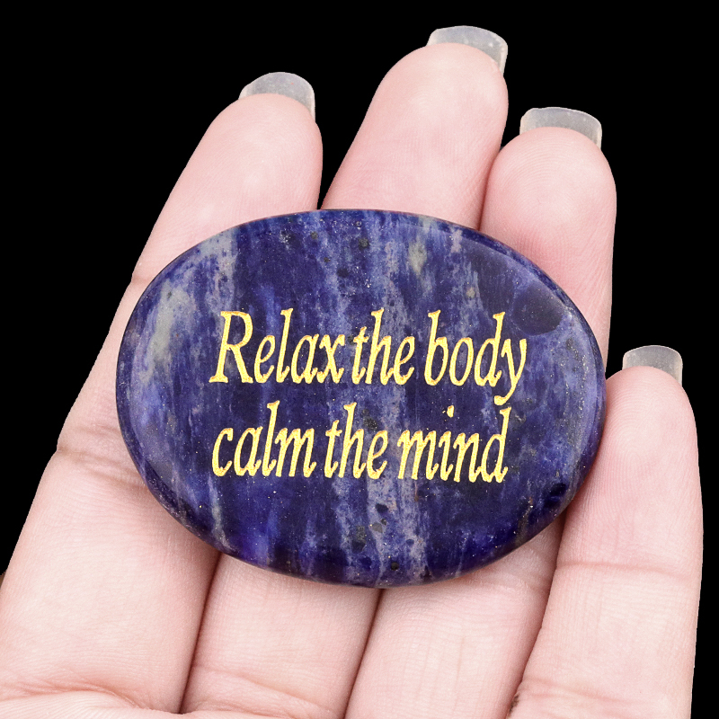 Thumb Worry Stone for Anxiety Stress Relief Chakra Crystals Oval Gemstone Meditation Home Decor Valentines Day Gift