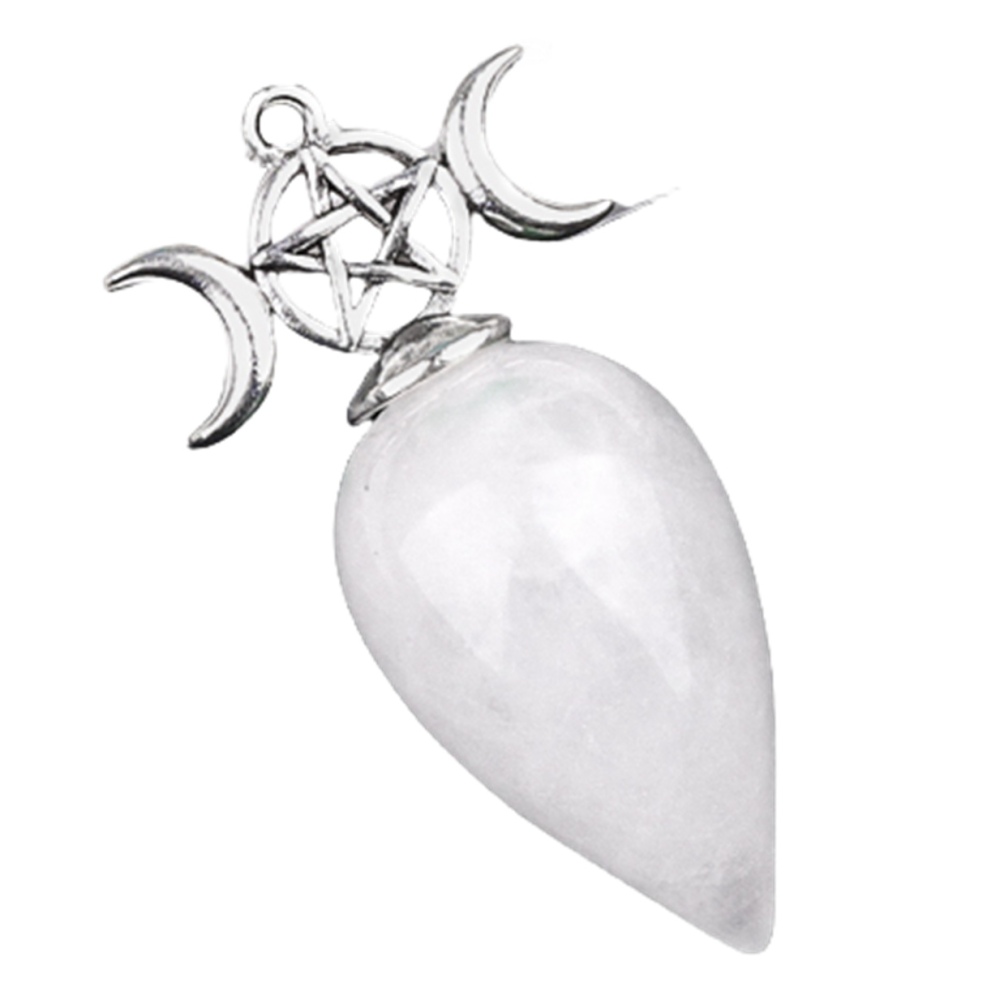 Waterdrop Antique Silver Stone Pendulum & Pendant for Making Jewelry
