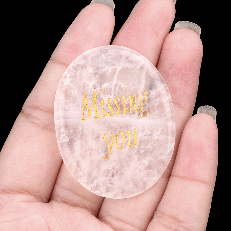 Thumb Worry Stone for Anxiety Stress Relief Chakra Crystals Oval Gemstone Meditation Home Decor Valentines Day Gift
