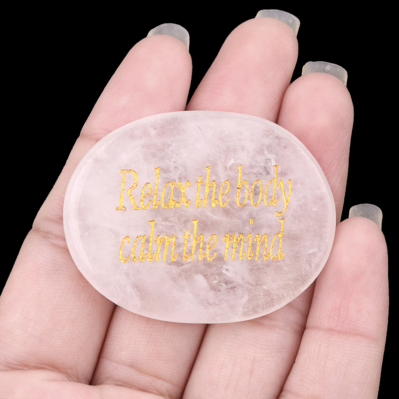 Thumb Worry Stone for Anxiety Stress Relief Chakra Crystals Oval Gemstone Meditation Home Decor Valentines Day Gift
