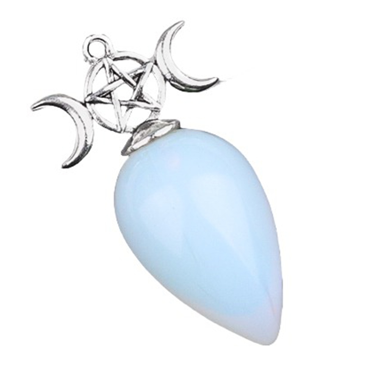 Waterdrop Antique Silver Stone Pendulum & Pendant for Making Jewelry