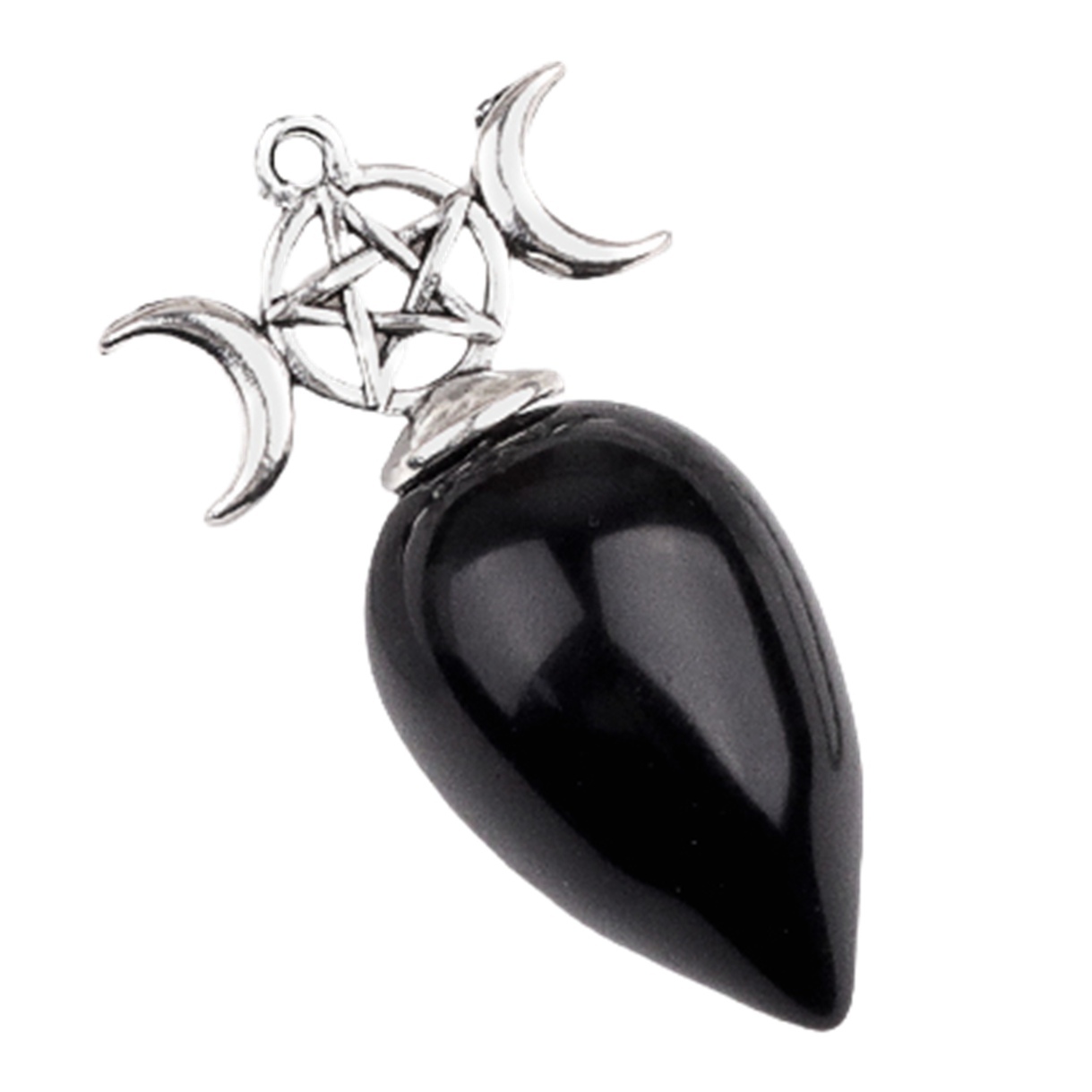 Waterdrop Antique Silver Stone Pendulum & Pendant for Making Jewelry