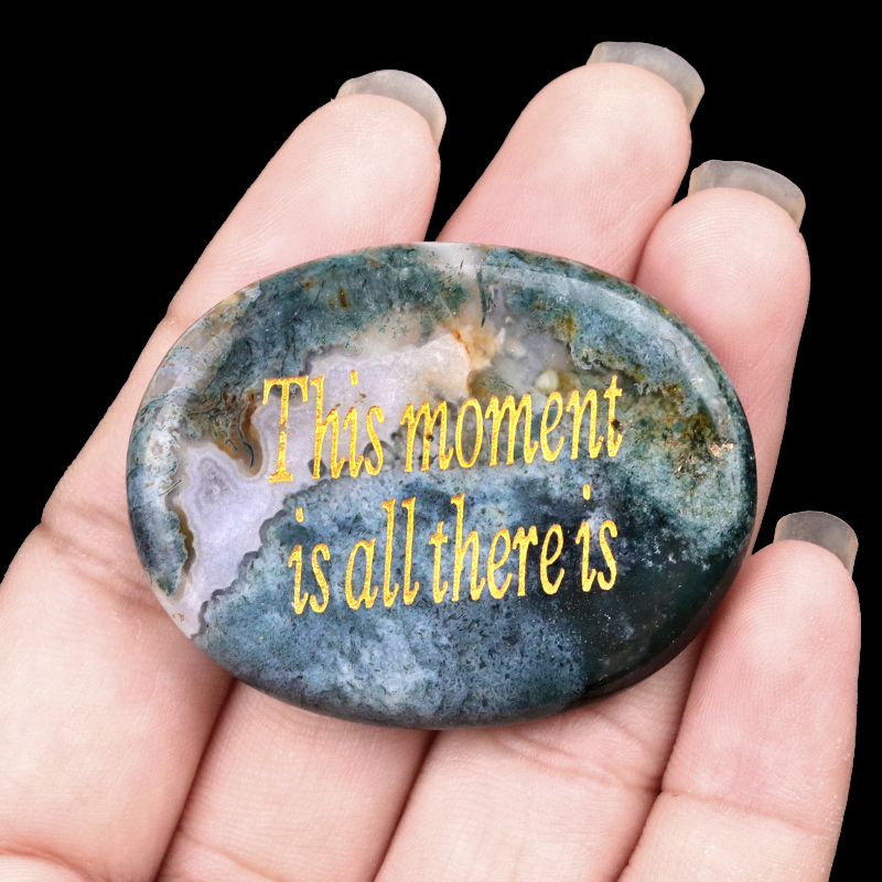 Thumb Worry Stone for Anxiety Stress Relief Chakra Crystals Oval Gemstone Meditation Home Decor Valentines Day Gift