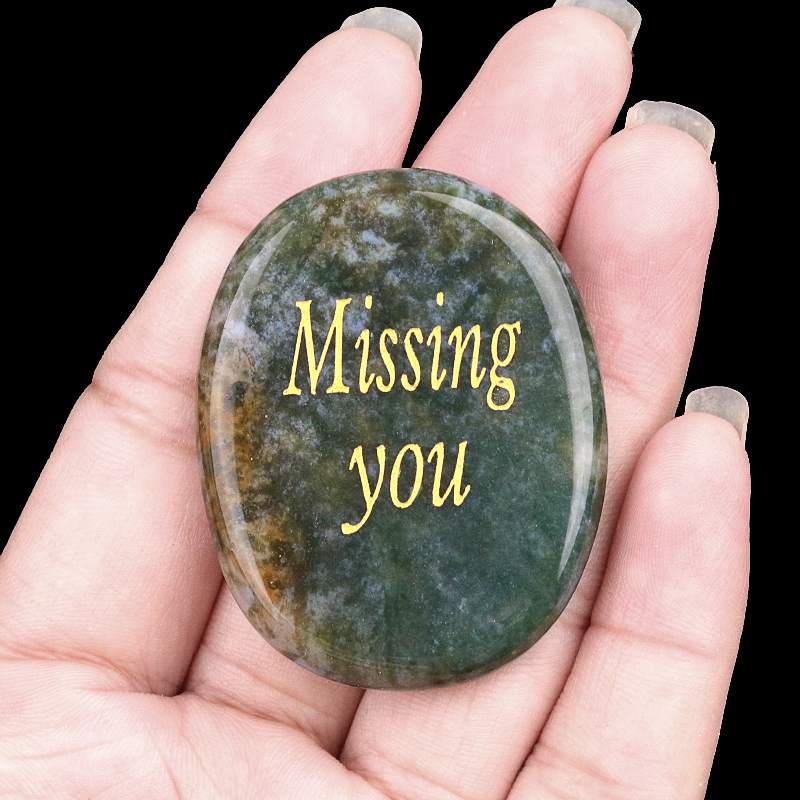 Thumb Worry Stone for Anxiety Stress Relief Chakra Crystals Oval Gemstone Meditation Home Decor Valentines Day Gift