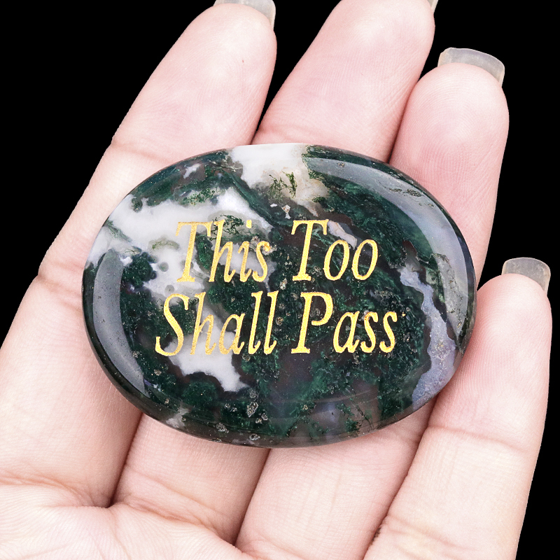 Thumb Worry Stone for Anxiety Stress Relief Chakra Crystals Oval Gemstone Meditation Home Decor Valentines Day Gift