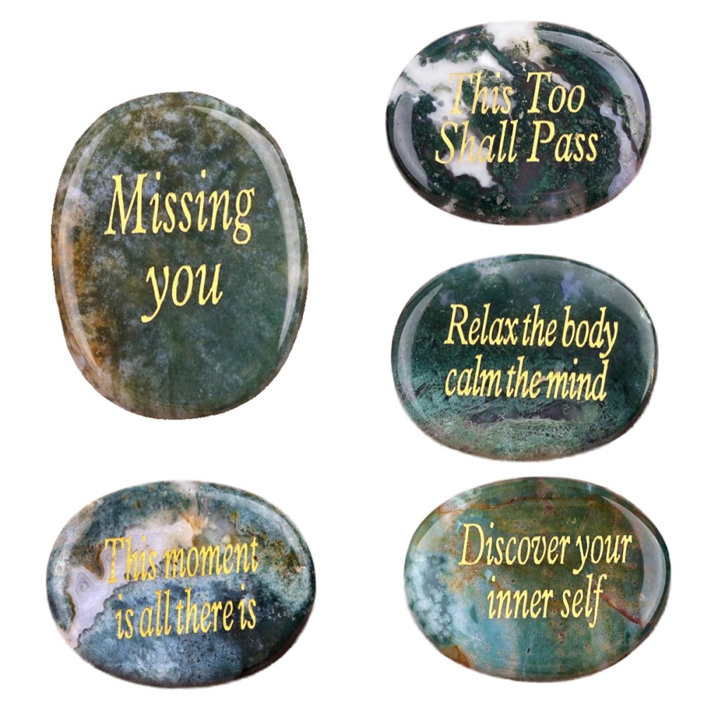 Thumb Worry Stone for Anxiety Stress Relief Chakra Crystals Oval Gemstone Meditation Home Decor Valentines Day Gift
