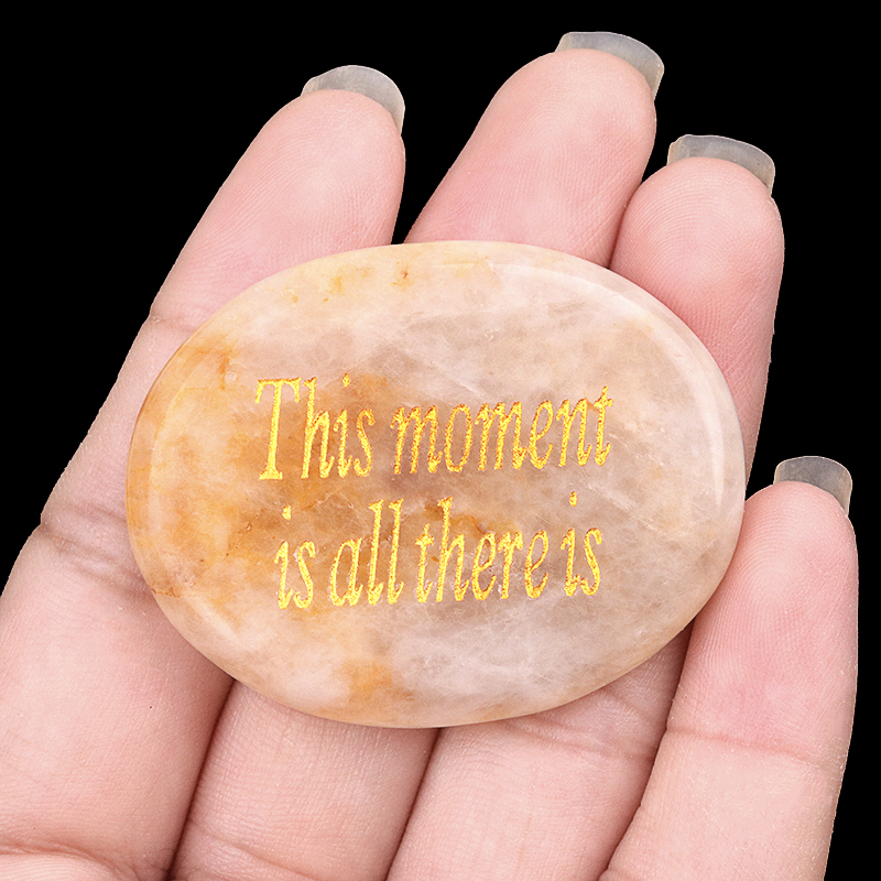 Thumb Worry Stone for Anxiety Stress Relief Chakra Crystals Oval Gemstone Meditation Home Decor Valentines Day Gift