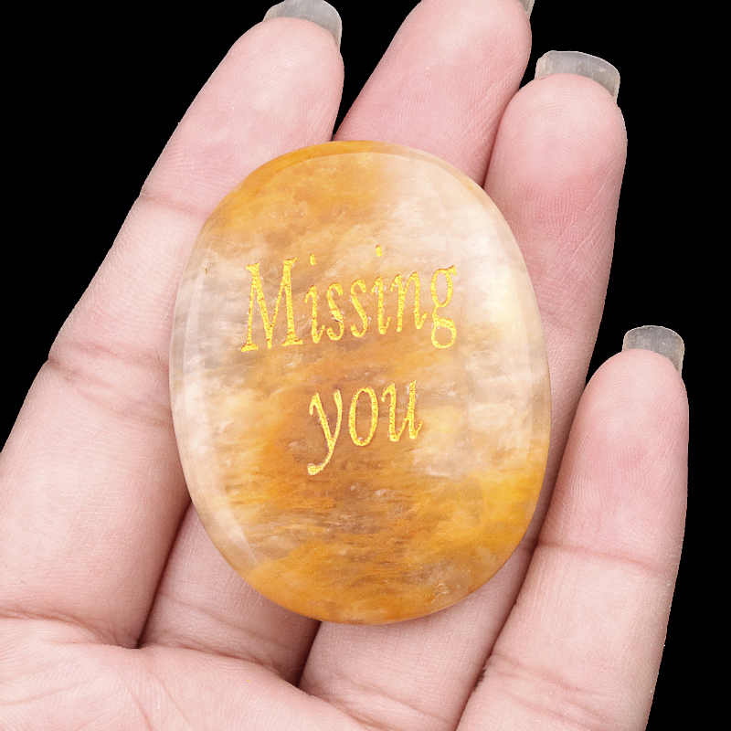 Thumb Worry Stone for Anxiety Stress Relief Chakra Crystals Oval Gemstone Meditation Home Decor Valentines Day Gift