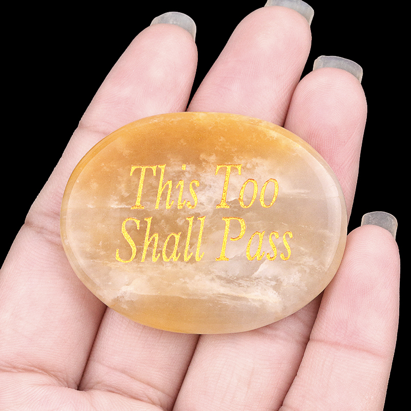 Thumb Worry Stone for Anxiety Stress Relief Chakra Crystals Oval Gemstone Meditation Home Decor Valentines Day Gift