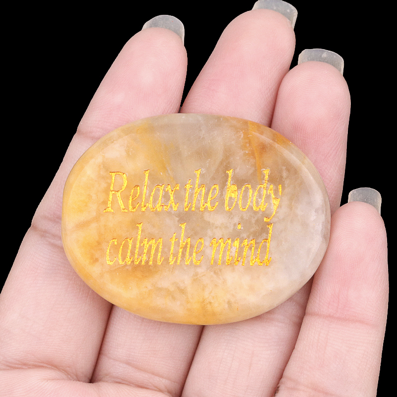 Thumb Worry Stone for Anxiety Stress Relief Chakra Crystals Oval Gemstone Meditation Home Decor Valentines Day Gift