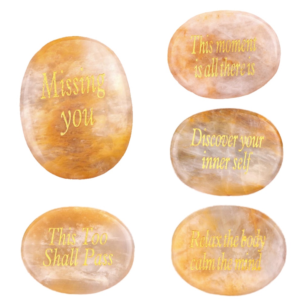 Thumb Worry Stone for Anxiety Stress Relief Chakra Crystals Oval Gemstone Meditation Home Decor Valentines Day Gift