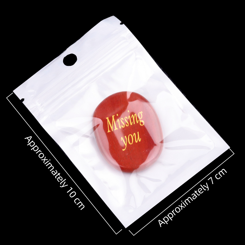 Thumb Worry Stone for Anxiety Stress Relief Meditation Home Decor-"Missing You"