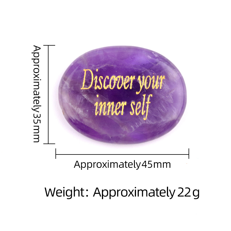 Thumb Worry Stone for Anxiety Stress Relief Chakra Crystals Oval Gemstone Meditation Home Decor Valentines Day Gift