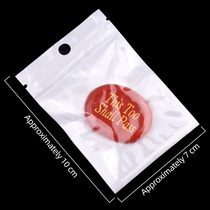 Thumb Worry Stone for Anxiety Stress Relief Meditation Home Decor-"This Too Shall Pass"