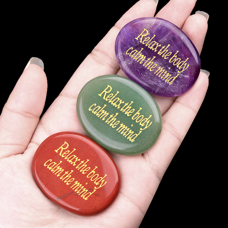 Thumb Worry Stone for Anxiety Stress Relief Meditation Home Decor-"Relax the body calm the mind"