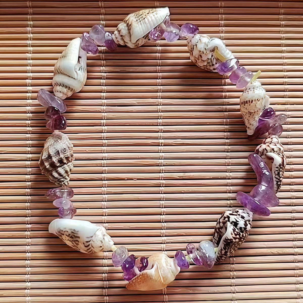Chip Stone Sea Conch Stretch Gemstone Bracelets
