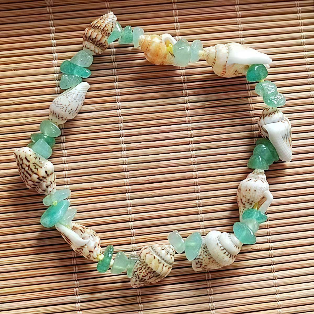 Chip Stone Sea Conch Stretch Gemstone Bracelets