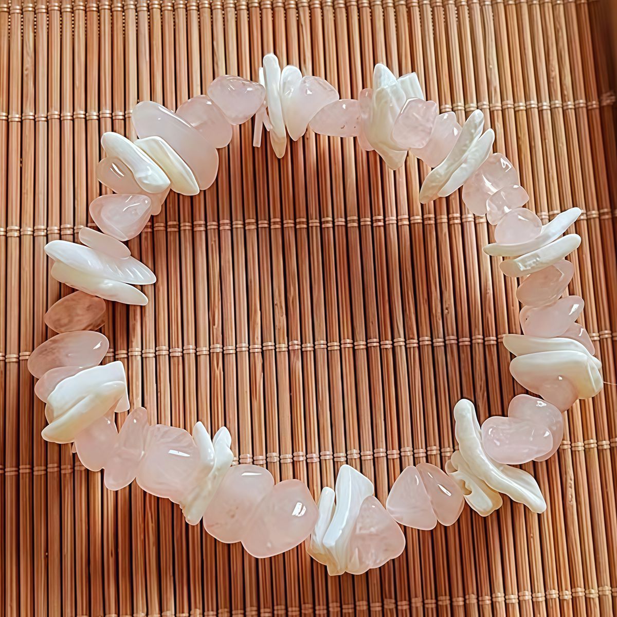 Chip Stone Shell Stretch Gemstone Bracelets