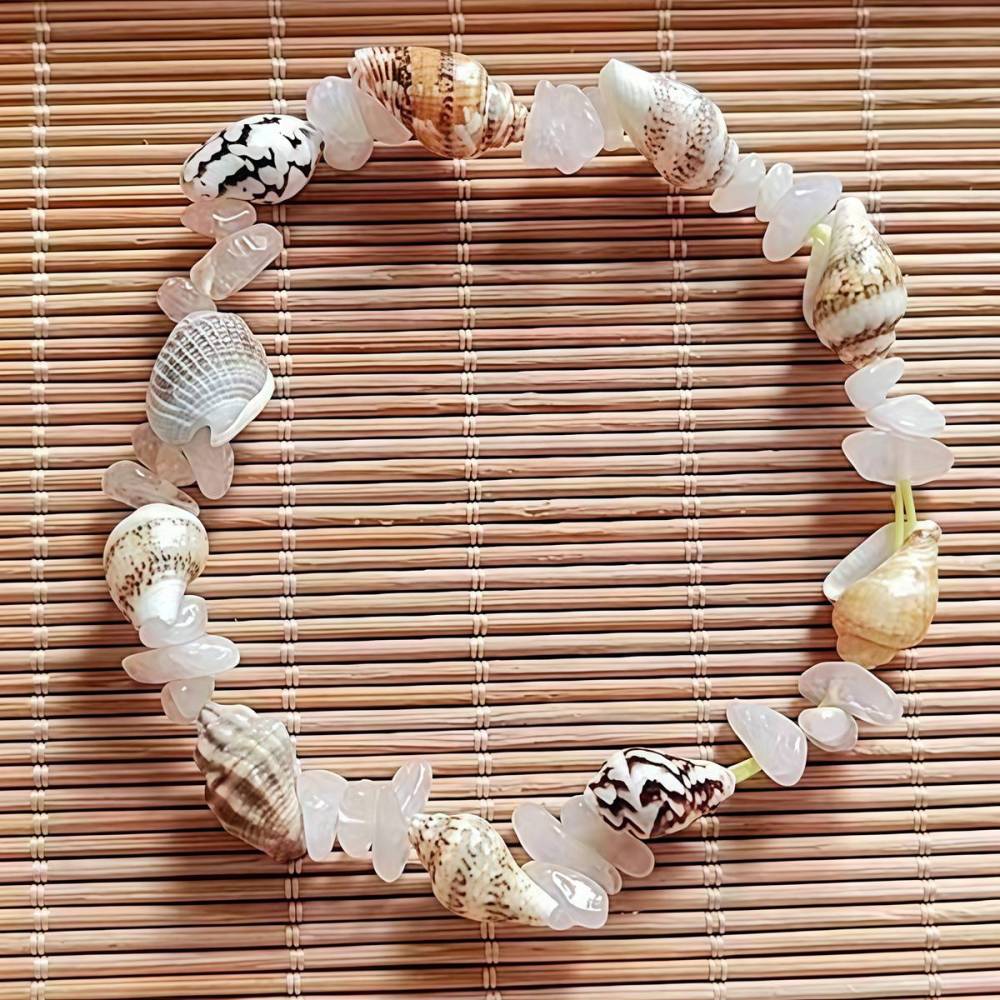 Chip Stone Sea Conch Stretch Gemstone Bracelets