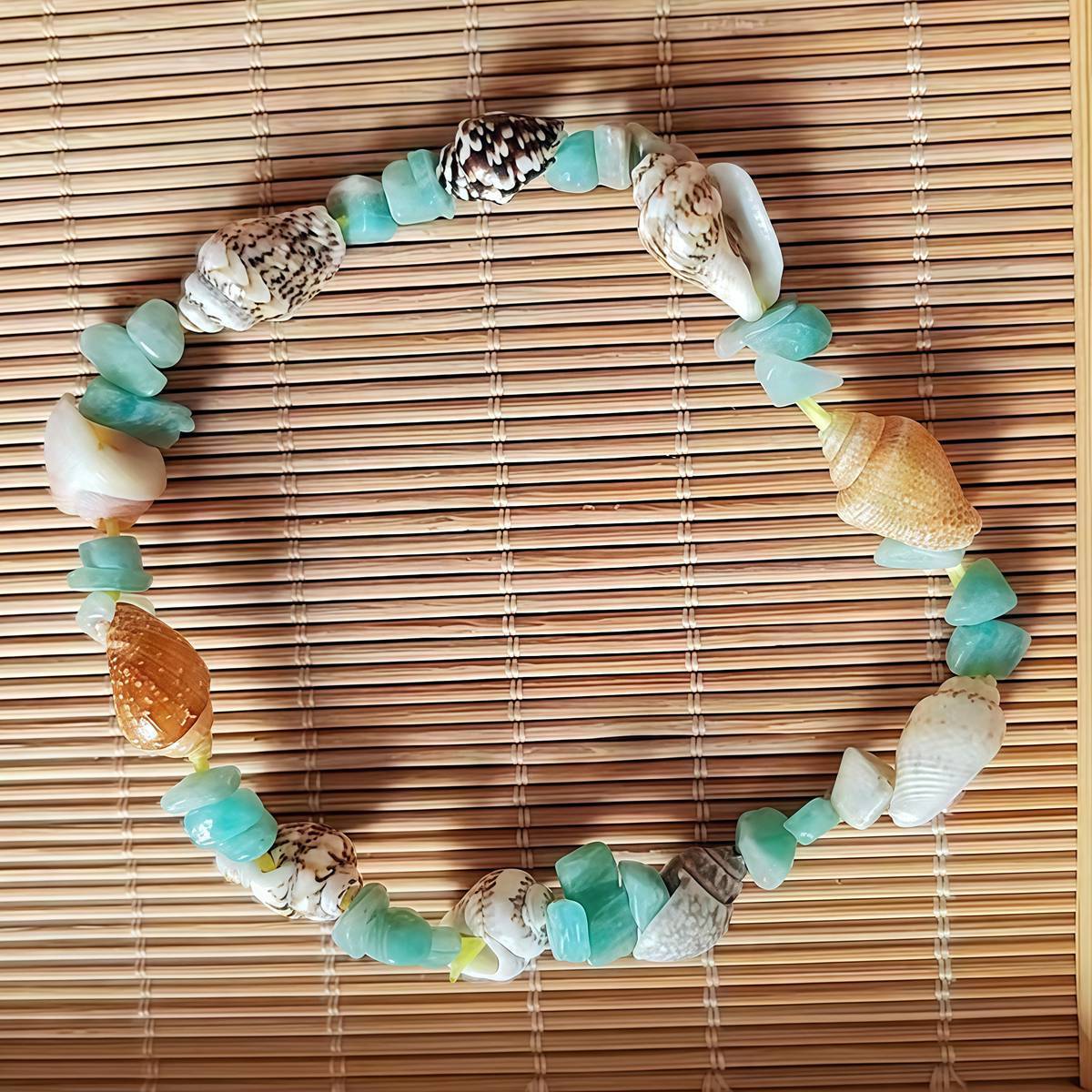 Chip Stone Shell Stretch Gemstone Bracelets